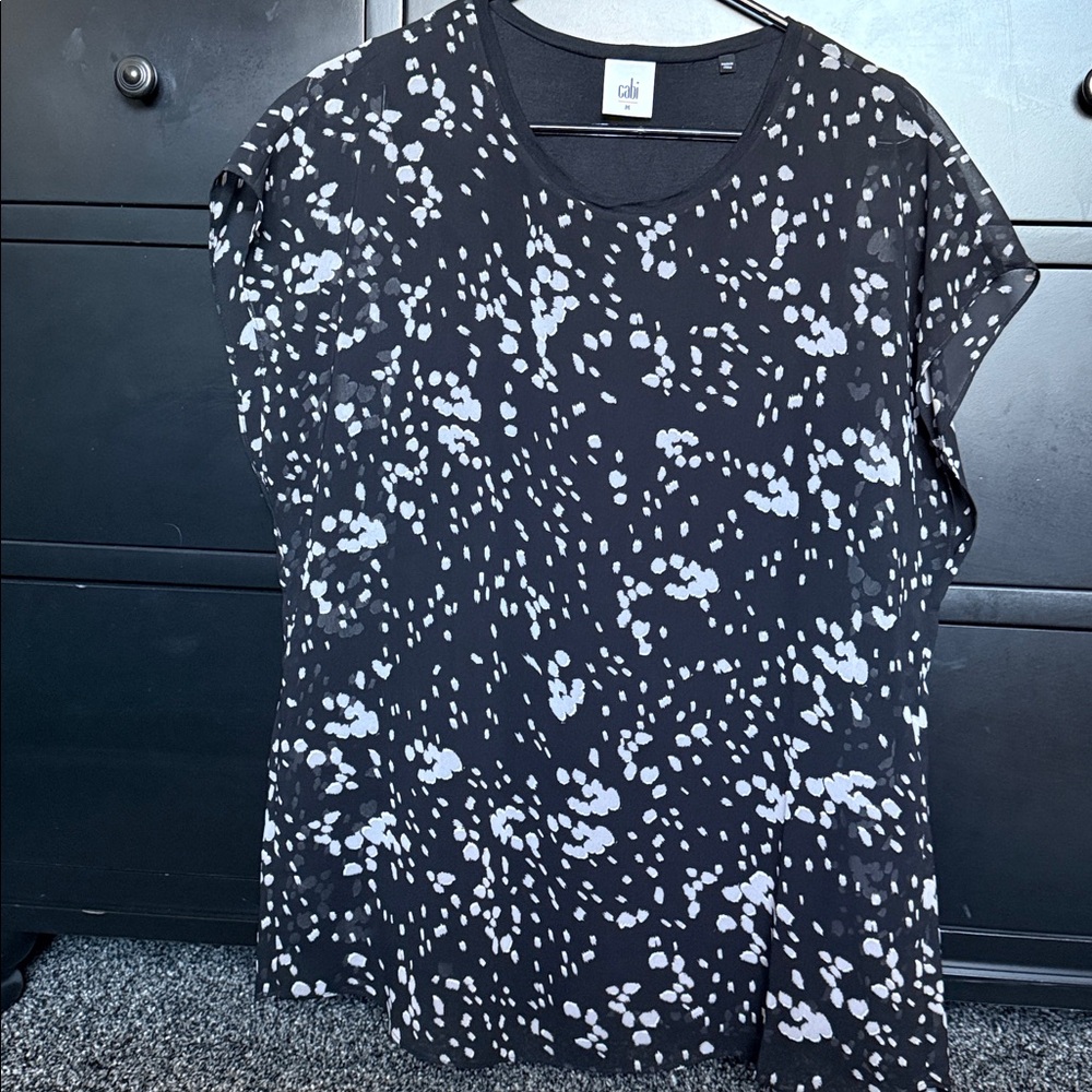 Cabi cosmos night sky  Black and White Women's Top